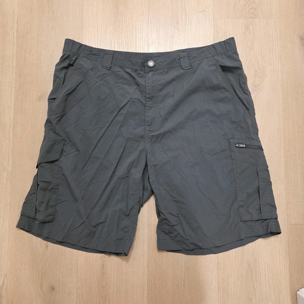 Columbia Gray Lightweight Outdoor Silver Ridge Sun Protection Cargo Shorts Sz 38